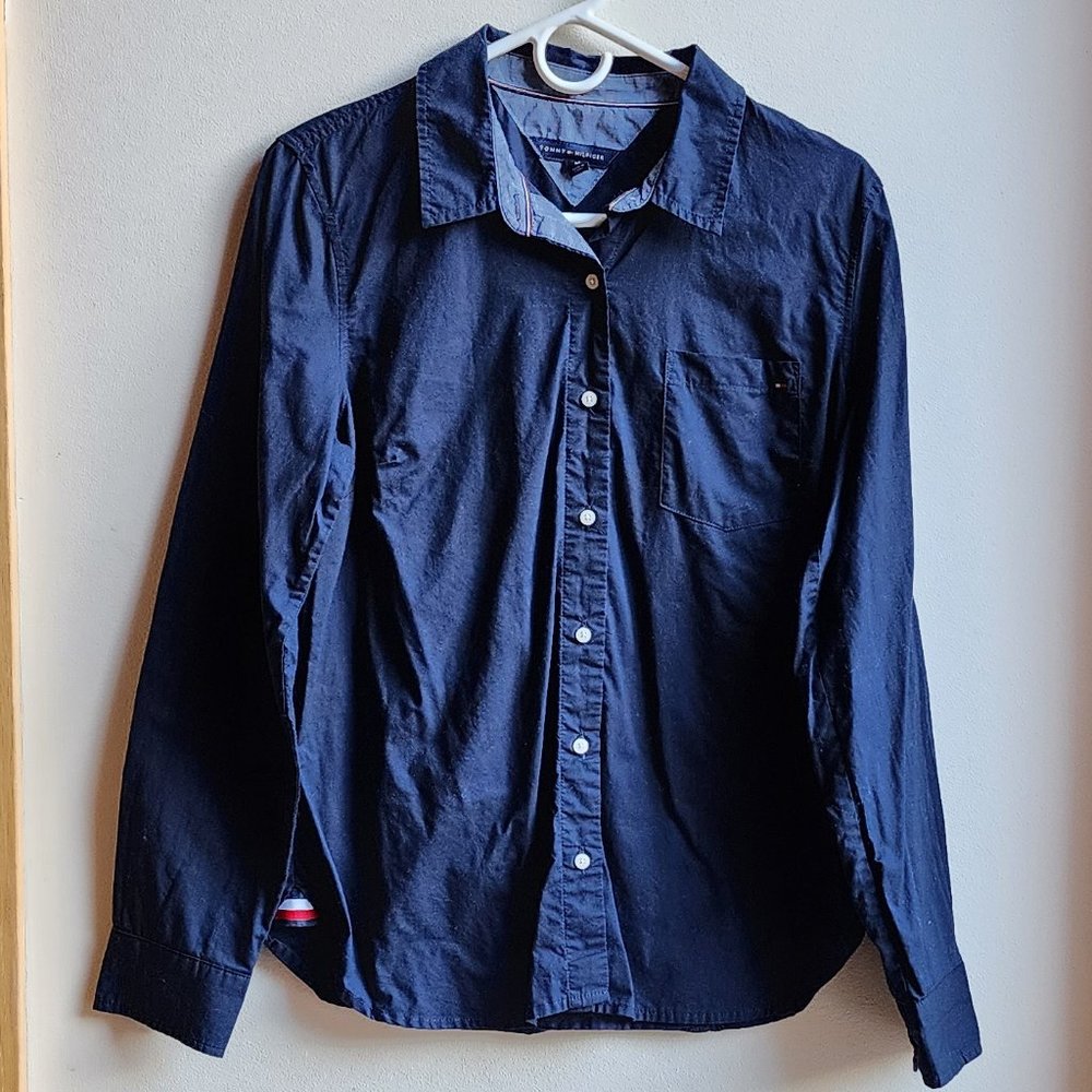Tommy Hilfiger Navy Blue Button Down Shirt